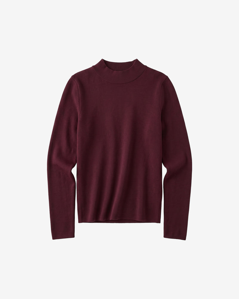 KnowledgeCotton Apparel - WMN Rib high neck LS Long Sleeves 1281 Fig