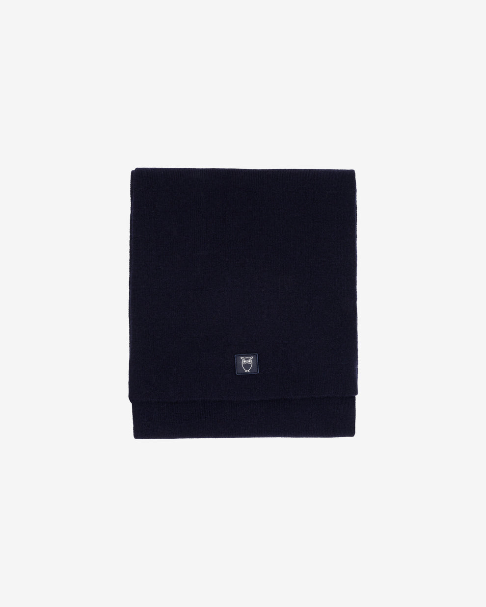 KnowledgeCotton Apparel - UNI Rib knit wool scarf Scarfs 1001 Total Eclipse