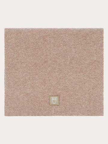 KnowledgeCotton Apparel - UNI Rib knit wool scarf Scarfs 1336 Kelp melange