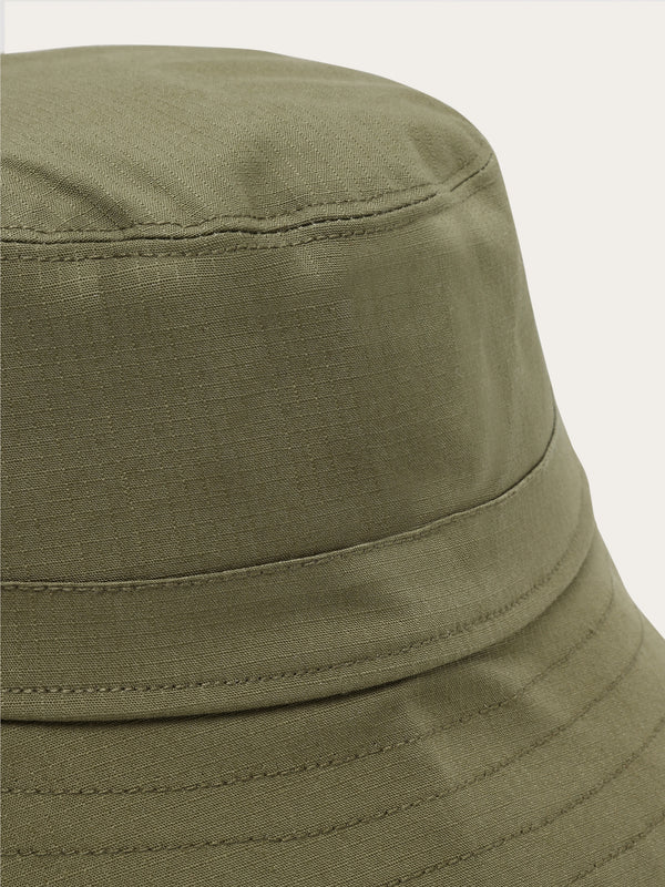 KnowledgeCotton Apparel - UNI Ripstop bucket hat - GOTS/Vegan Hats 1068 Burned Olive