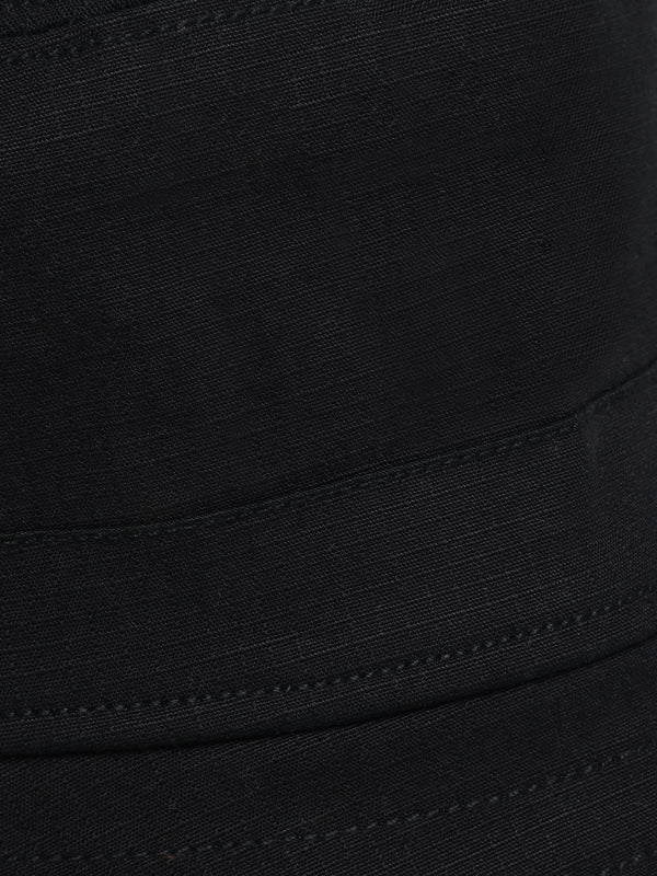 KnowledgeCotton Apparel - UNI Ripstop bucket hat - GOTS/Vegan Hats 1300 Black Jet