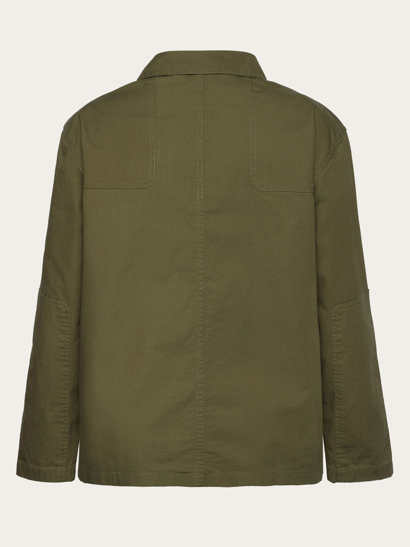 KnowledgeCotton Apparel - WMN Ripstop overshirt Jackets 1068 Burned Olive