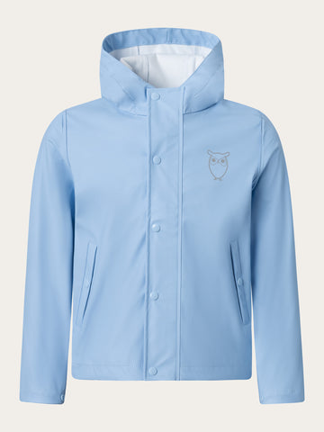 KnowledgeCotton Apparel - YOUNG Short rain jacket Jackets 1349 Chambray Blue