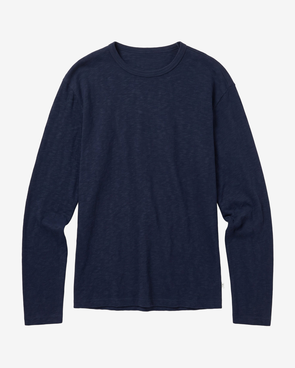 KnowledgeCotton Apparel - MEN Slub long sleeve t-shirt Long Sleeves 1412 Night Sky
