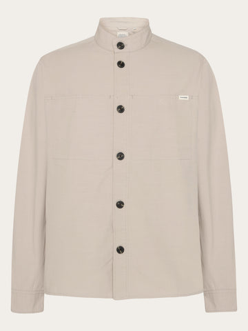 KnowledgeCotton Apparel - MEN Slub overshirt - GOTS/Vegan Overshirts 1228 Light feather gray