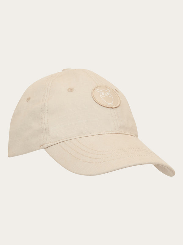 KnowledgeCotton Apparel - UNI Slub yarn baseball cap - GOTS/Vegan Caps 1228 Light feather gray