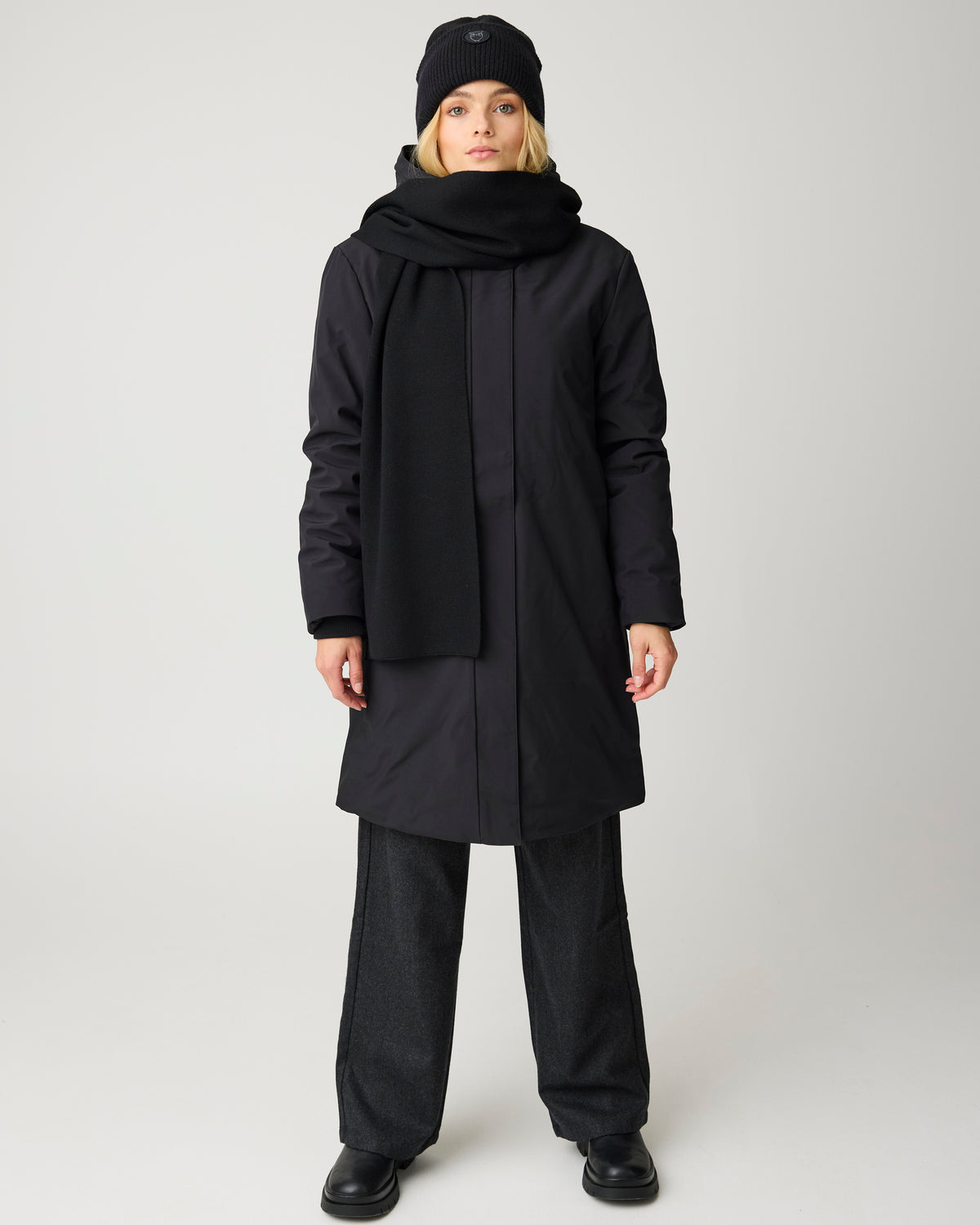 KnowledgeCotton Apparel - WMN Soft shell jacket Jackets 1300 Black Jet