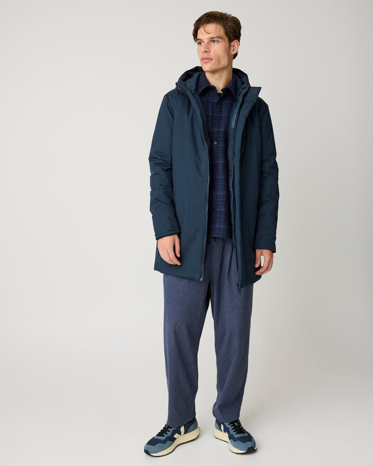 KnowledgeCotton Apparel - MEN Soft shell parka Jackets 1001 Total Eclipse