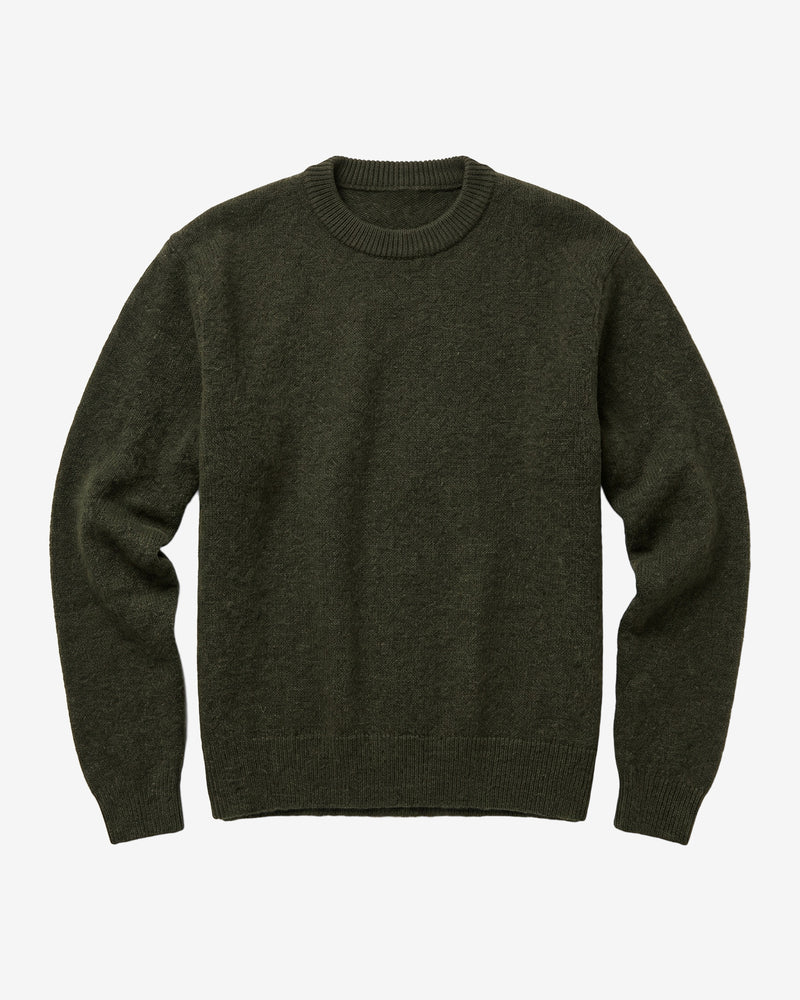 KnowledgeCotton Apparel - MEN Soufflé yarn sweater Knits 1090 Forest Night