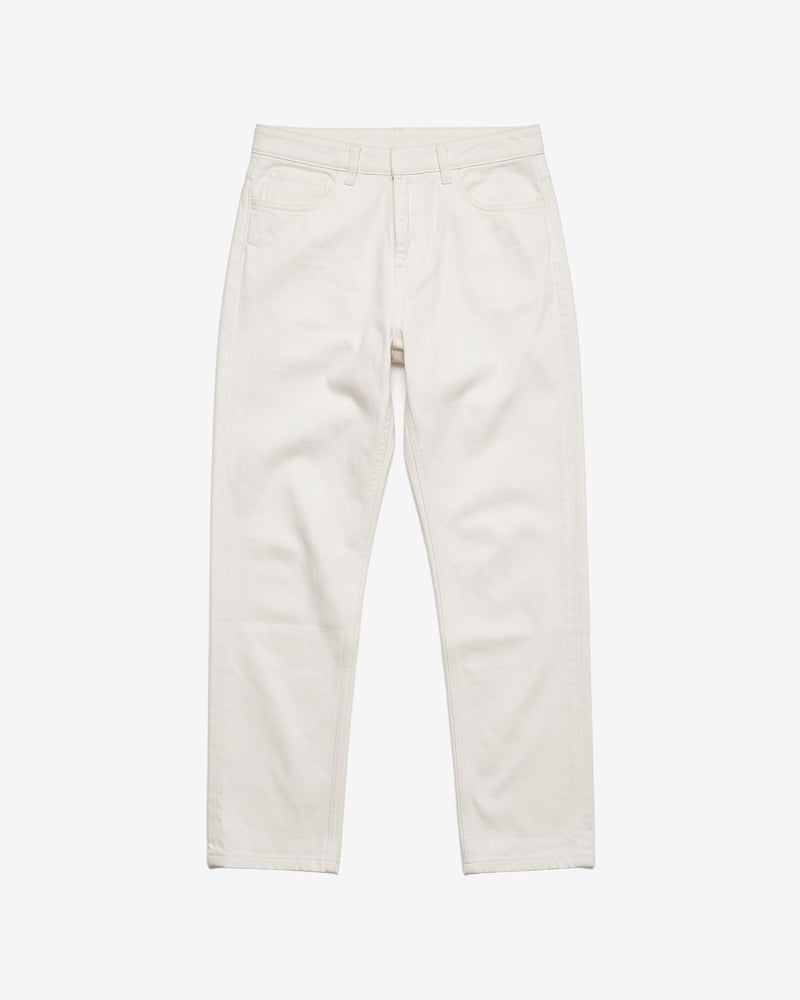 KnowledgeCotton Apparel - WMN Stella slim twill pants Pants 1387 Egret