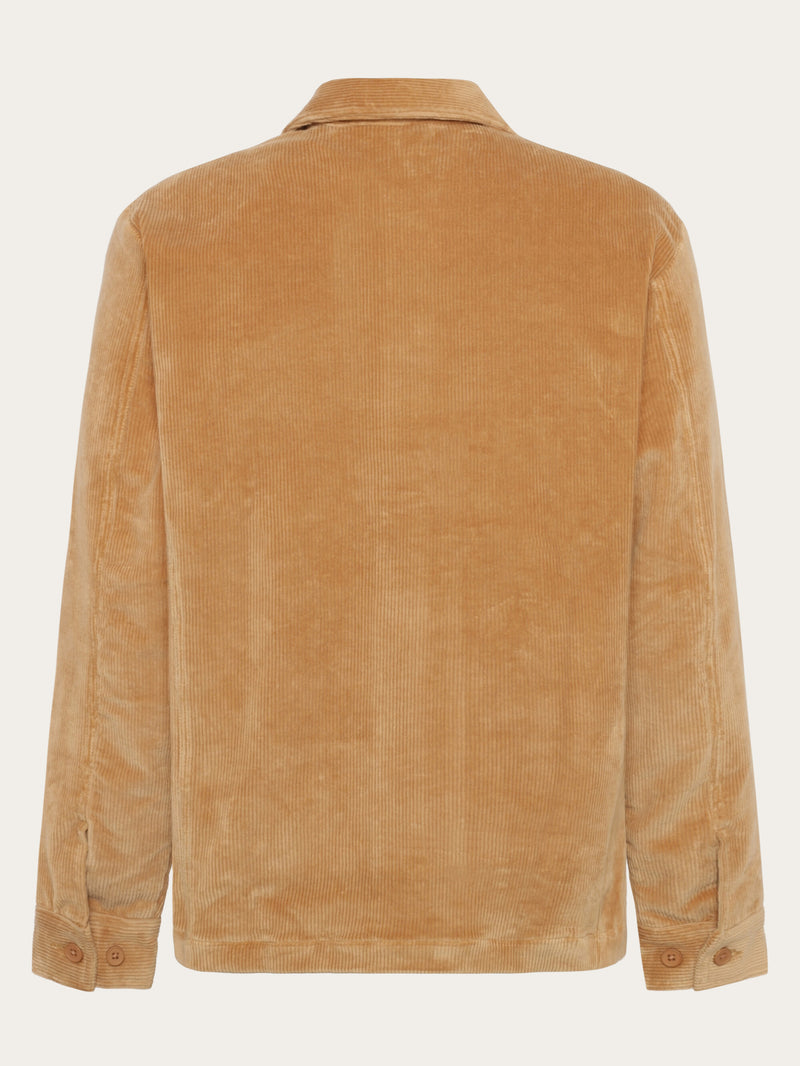 KnowledgeCotton Apparel - MEN Stretched 8-wales corduroy overshirt Overshirts 1484 Apple Cinnamon