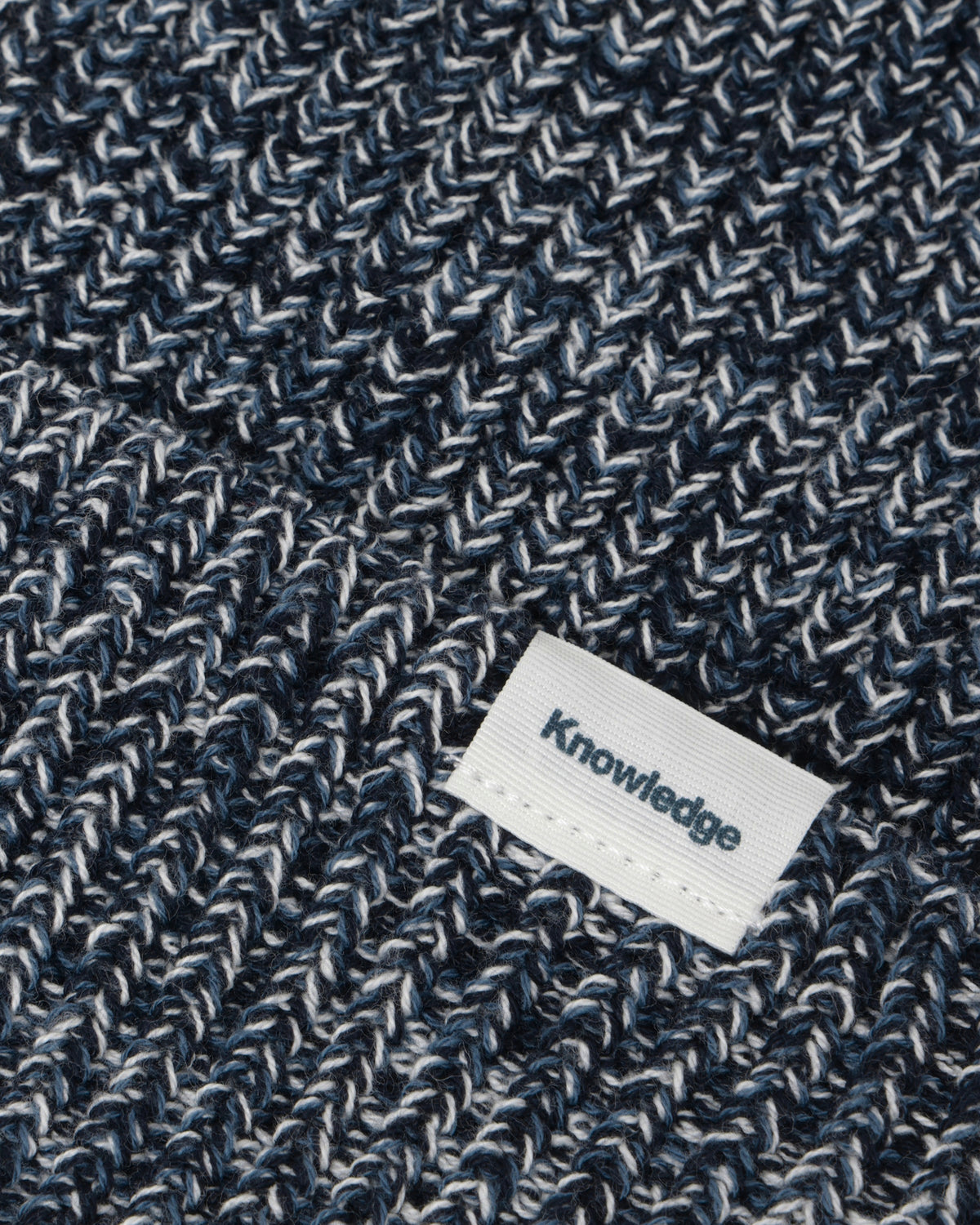 KnowledgeCotton Apparel - UNI Twisted yarn beanie Hats 1412 Night Sky