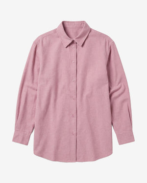 KnowledgeCotton Apparel - WMN Vega relaxed flannel shirt Shirts 1503 Orchid Haze