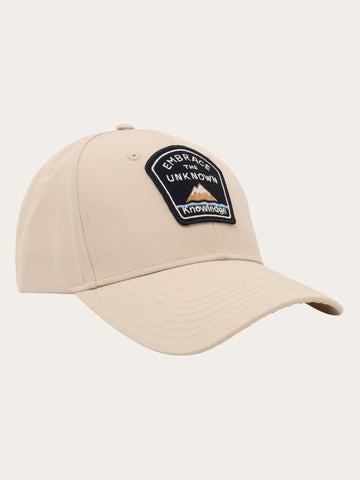 KnowledgeCotton Apparel - UNI Vent 200 Canvas Badge Cap GOTS Caps 1228 Light feather gray