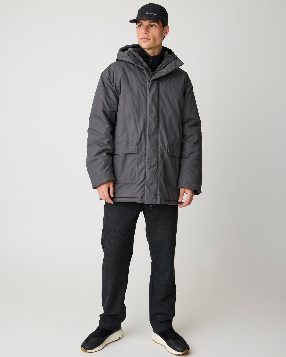 KnowledgeCotton Apparel - MEN Vent 200 insulated parka Jackets 1504 Volcanic Ash
