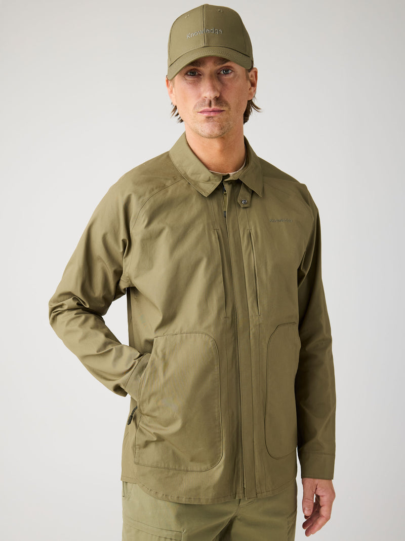 KnowledgeCotton Apparel - MEN Vent Canvas 200 Classic Jacket - GOTS/Vegan Jackets 1068 Burned Olive