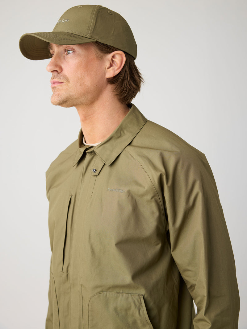 KnowledgeCotton Apparel - MEN Vent Canvas 200 Classic Jacket - GOTS/Vegan Jackets 1068 Burned Olive