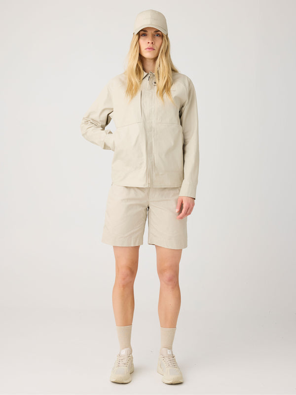 KnowledgeCotton Apparel - WMN Vent Canvas 200 Classic Jacket - GOTS/Vegan Jackets 1228 Light feather gray