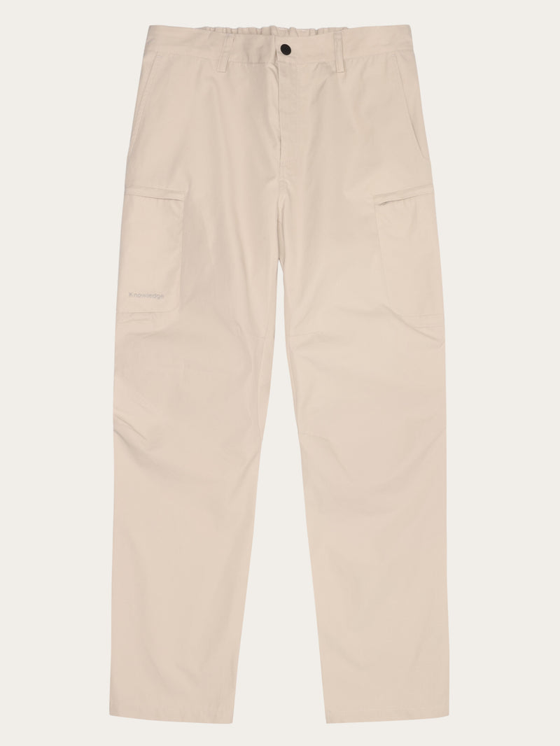 KnowledgeCotton Apparel - MEN Vent Canvas 200 classic pants - GOTS/Vegan Pants 1228 Light feather gray