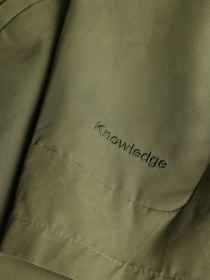 KnowledgeCotton Apparel - MEN Vent Canvas 200 classic shorts - GOTS/vegan Shorts 1068 Burned Olive