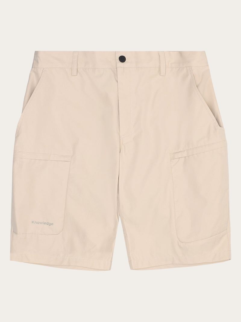 KnowledgeCotton Apparel - MEN Vent Canvas 200 classic shorts - GOTS/vegan Shorts 1228 Light feather gray