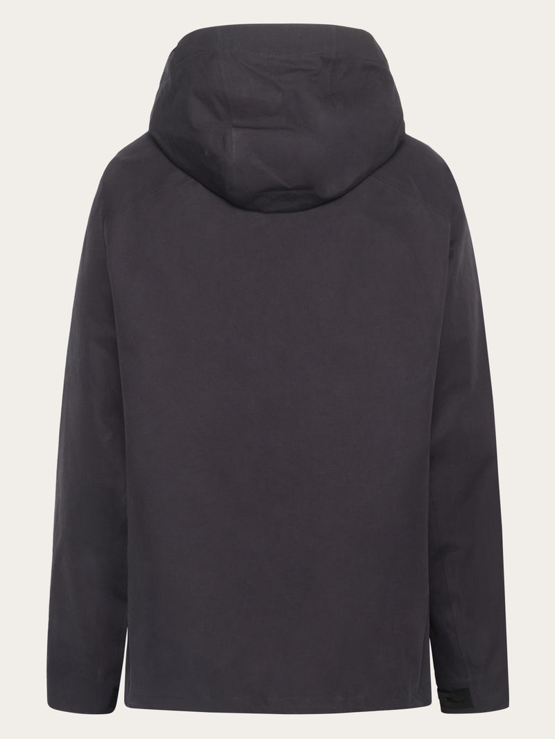 KnowledgeCotton Apparel - MEN Vent Canvas 270 shell jacket - GOTS/Vegan Jackets 1300 Black Jet