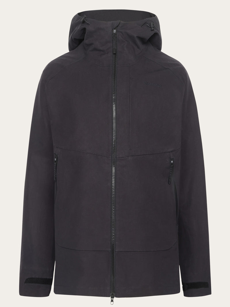 KnowledgeCotton Apparel - MEN Vent Canvas 270 shell jacket - GOTS/Vegan Jackets 1300 Black Jet