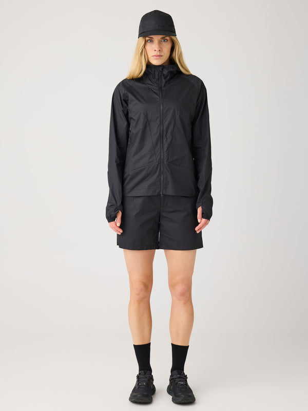 KnowledgeCotton Apparel - WMN Vent Ripstop 90 lightweight shorts - GOTS/Vegan Shorts 1300 Black Jet