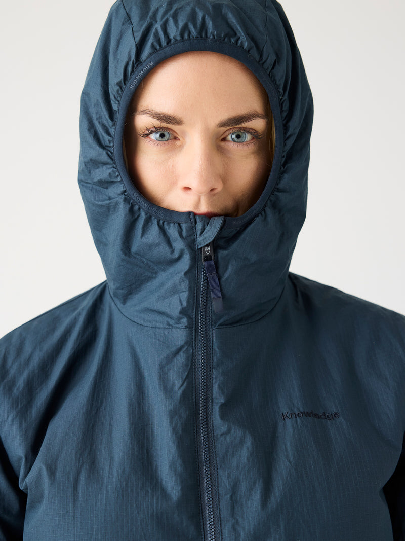 KnowledgeCotton Apparel - WMN Vent ripstop 140 insulated jacket Jackets 1001 Total Eclipse