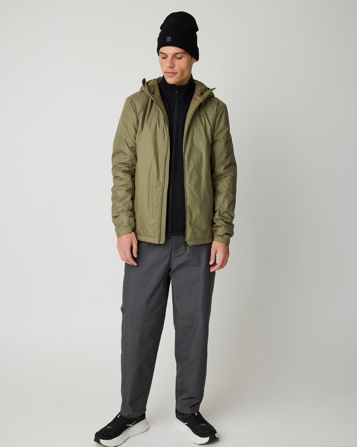 KnowledgeCotton Apparel - MEN Vent ripstop 140 jacket Jackets 1068 Burned Olive
