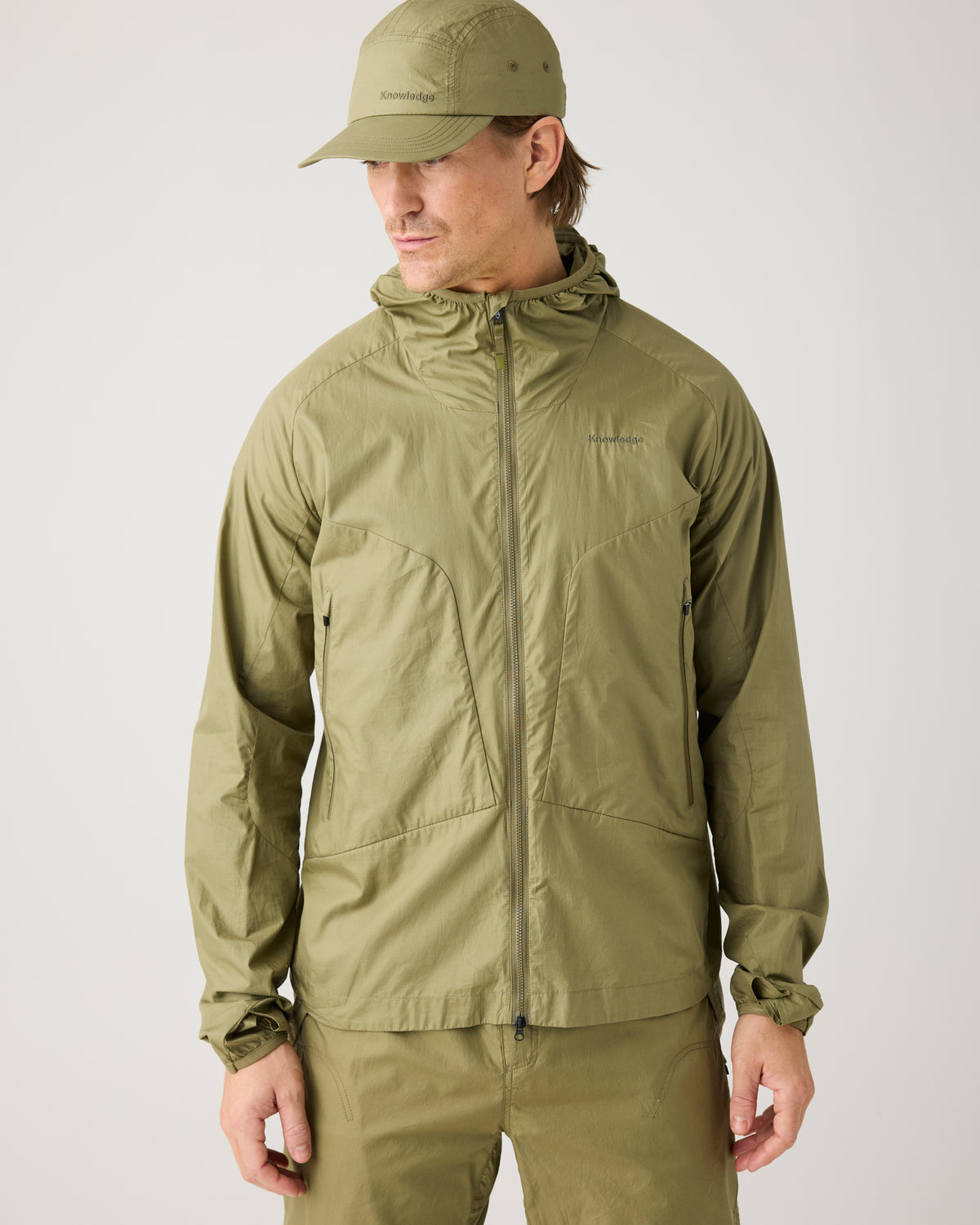 KnowledgeCotton Apparel - MEN Vent ripstop 90 jacket Jackets 1068 Burned Olive