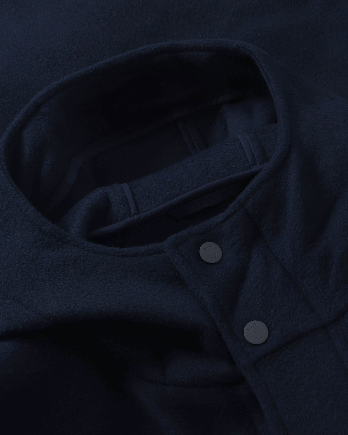 KnowledgeCotton Apparel - MEN Wool duffel coat Jackets 1412 Night Sky