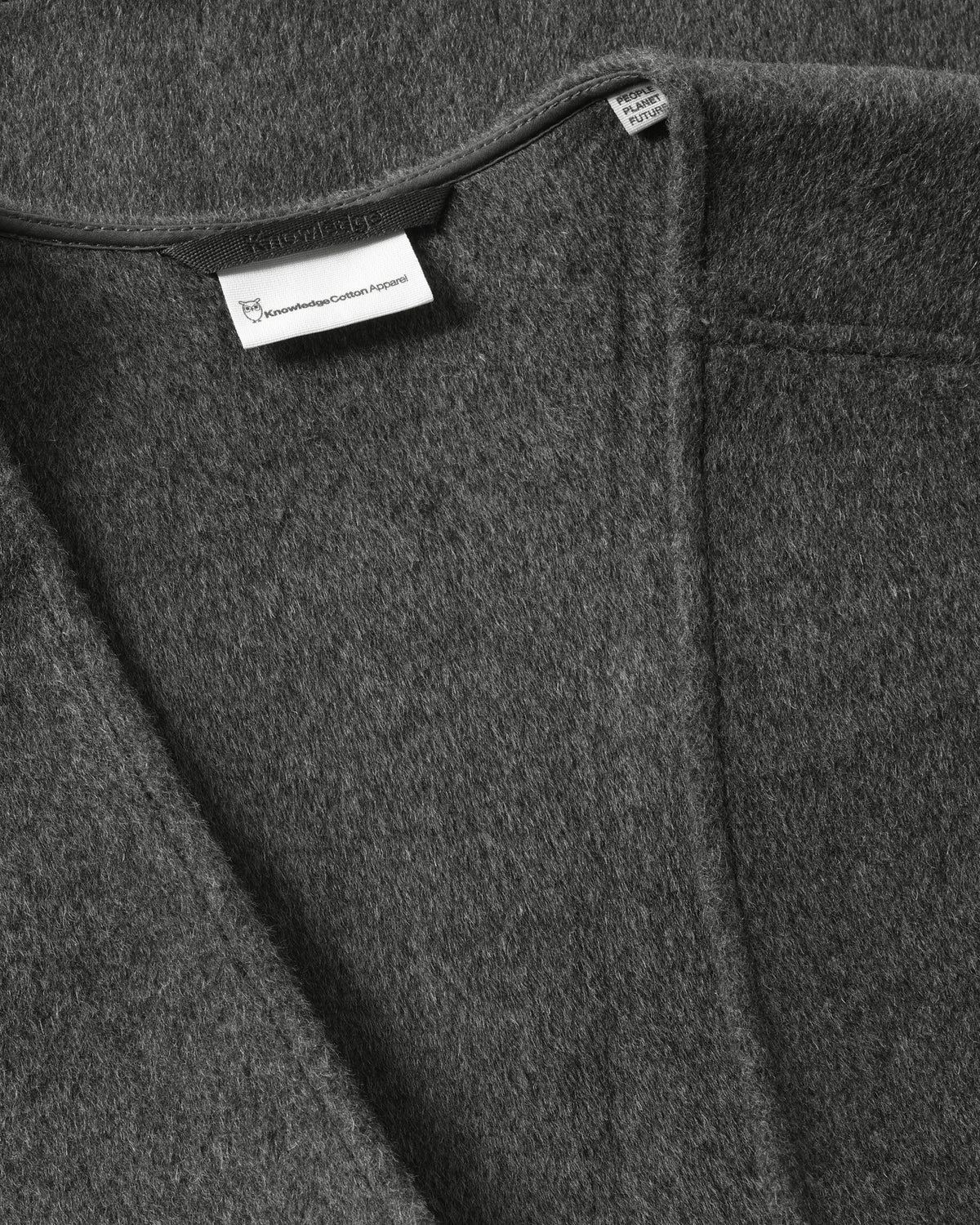 KnowledgeCotton Apparel - MEN Wool vest Vests 1073 Dark Grey Melange
